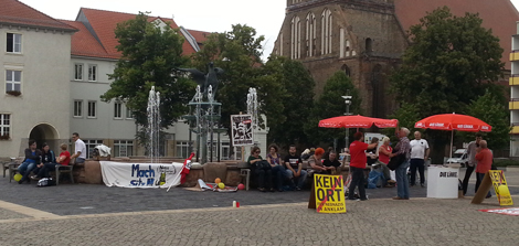 20120706_anklam Echt viel los auf der Kundgebung "Langeweile gegen Rechts" in Anklam